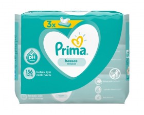Prima Islak Havlu Hassas Ciltler 3'l&uuml; Paket 156 Yaprak