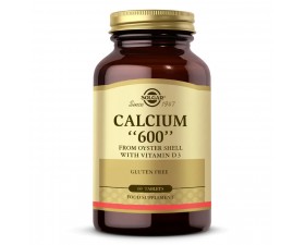 Solgar Calcium 600 mg Kalsiyum ve D3 Vitamini 60 Tablet
