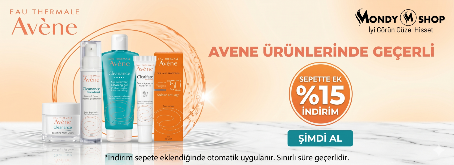 AVENE ÜRÜNLERİ sepette %15 indirim