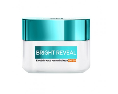L'Oréal Paris Bright Reveal Koyu Leke Karşıtı Cilt Tonu Eşitleyici Spf50 Nemlendirici Krem Niasinamid 50 Ml