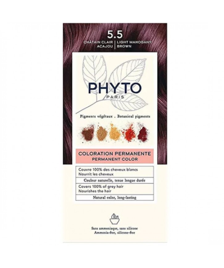 Phyto Phytocolor Bitkisel Saç Boyası 5 5 Açık Kestane Akaju