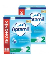 Aptamil 2 Devam Sütü Yeni Formül 1200 gr 2 Adet 