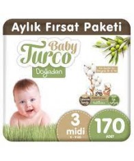 Baby Turco Doğadan 3 Numara Midi 170 Adet