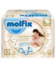 Molfix Pure&Soft Bebek Bezi 3 Beden Midi 4-9 Kg 64Lü Süper Fırsat Paketi