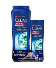 Clear Cool Sport Şampuan 485 Ml Şampuan 180 Ml Set