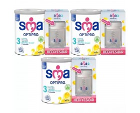 Sma Optipro 3 800 Gr Devam S&uuml;t&uuml; 3' l&uuml; Set Atıştırma Bardağı Hediye