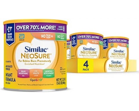 Similac NeoSure Prematüre Taburculuk Sonrası Bebek Maması Tozu 22.8 oz 646 g r– 4’lü Paket 