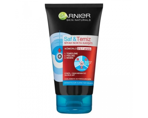 Garnier Saf Temiz Kömürlü Siyah Nokta Karşıtı Temizleme Jeli 200 ml