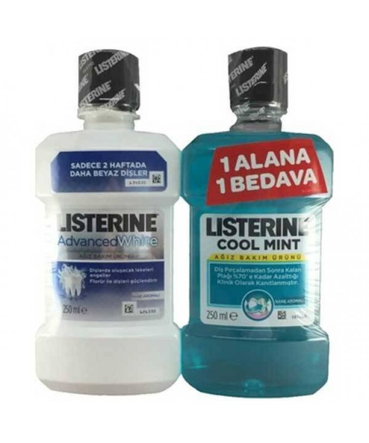 Listerine Advanced White Gargara 250 ml  Cool Mint 250 ml