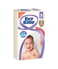 Evy Baby 3 Numara Süper Ekonomik Bebek Bezi 60 Adet