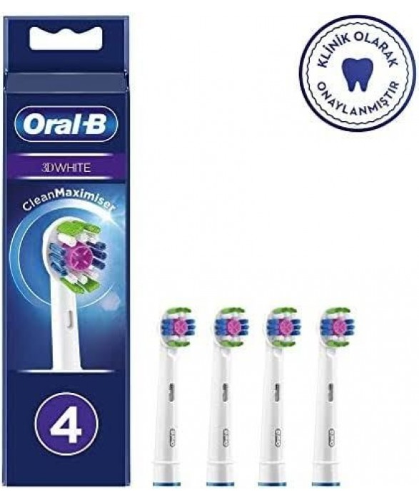 Oral B Şarjlı Diş Fırçası Yedek Başlık 4 lü 3D White