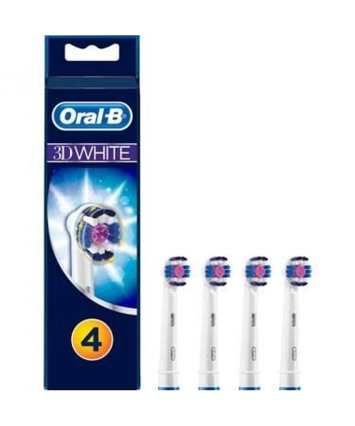Oral-B Şarjlı Diş Fırçası Yedek Başlık 4 lü 3D White