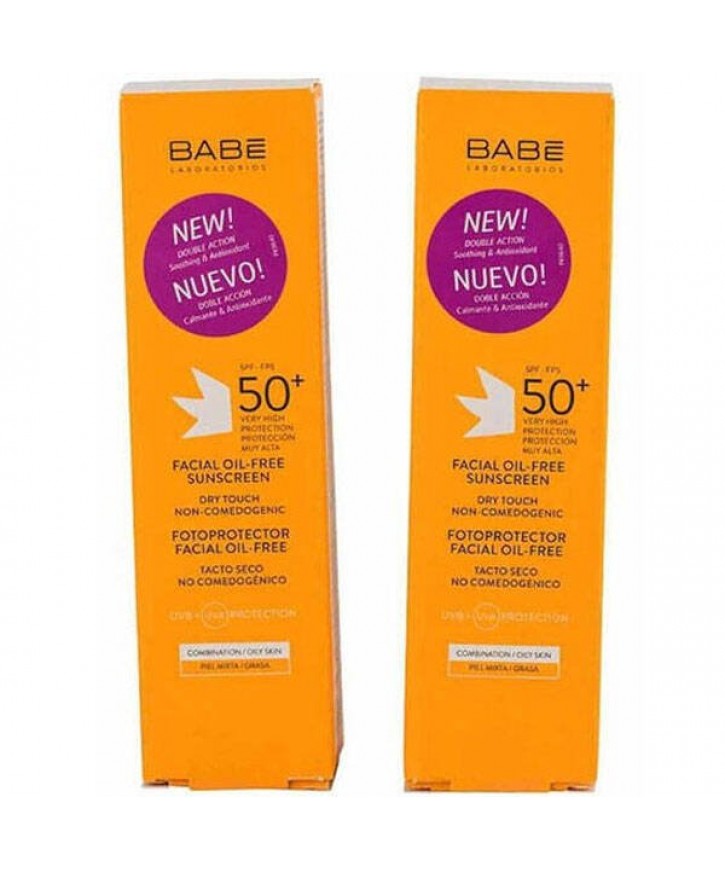 Babe Facial Oil Free Sunscreen Spf 50 50 ML Yağsız Güneş Kremi 2'li Paket
