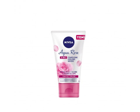 Nivea Aqua Rose Gül Suyu içeren 3 ü 1 Arada Temizleme Peeling Maske 150 ml