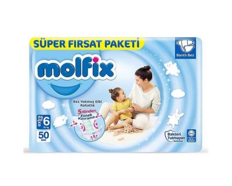Molfix Bebek Bezi 4 Numara 76 lı Molfix Bebek Bezi 4 Numara 76 lı