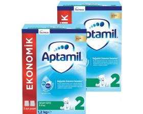 Aptamil 2 Devam Sütü Yeni Formül 1200 gr 2 Adet