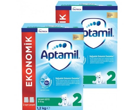 Aptamil 2 Devam Sütü Yeni Formül 1200 gr 2 Adet Aptamil 2 Devam Sütü Yeni Formül 1200 gr 2 Adet