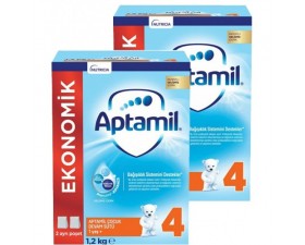 Aptamil 4 &Ccedil;ocuk Devam S&uuml;t&uuml; Yeni Form&uuml;l 1200 gr 2 Adet