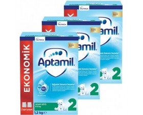 Aptamil 2 Devam S&uuml;t&uuml; Yeni Form&uuml;l 1200 gr 3 Adet