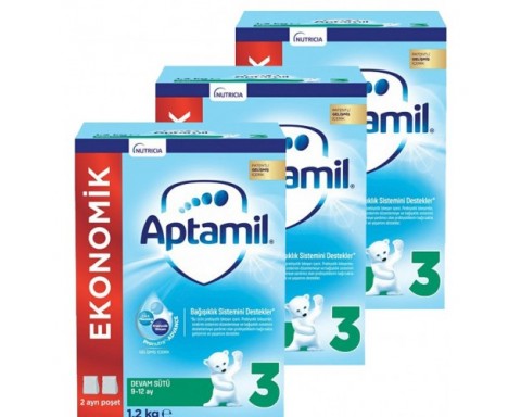 Aptamil 3 Devam Sütü Yeni Formül 1200 gr 3 Adet