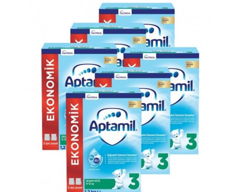 Aptamil 3 Devam Sütü Yeni Formül 1200 gr  6 Adet