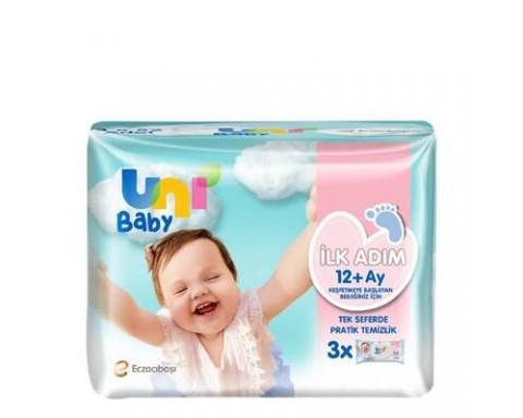Uni Baby Islak Havlu İlk Adım 12 Uni Baby Islak Havlu İlk Adım 12