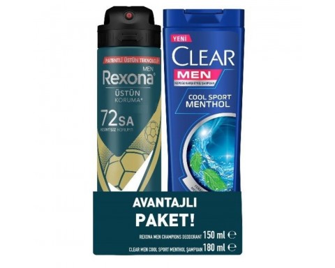 Rexona Deodorant Champıons Üstün Koruma Men 150ml Özel Paket Rexona Deodorant Champıons Üstün Koruma Men 150ml Özel Paket