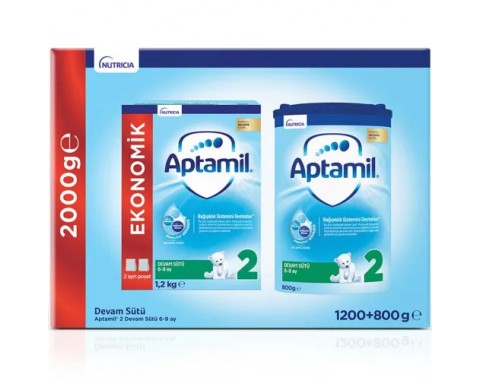 Aptamil 2 Devam Sütü 1200 Gr 800 Gr Hediye Aptamil 2 Devam Sütü 1200 Gr 800 Gr Hediye