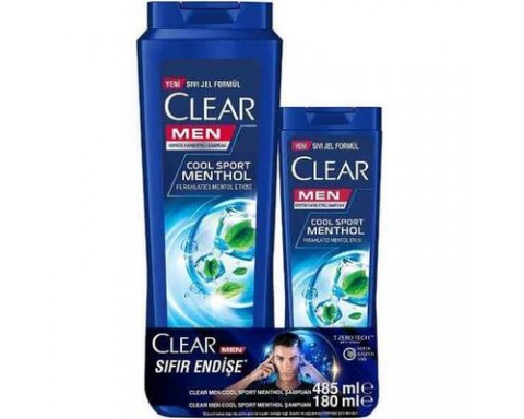 Clear Cool Sport Şampuan 485 Ml Şampuan 180 Ml Set