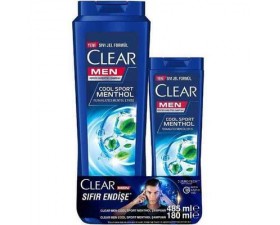 Clear Cool Sport Şampuan 485 Ml Şampuan 180 Ml Set