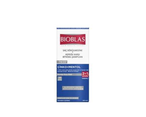 Bioblas Saç Dökülmesi ve Kepeğe Karşı Çinko Mentol Şampuan 360 ml