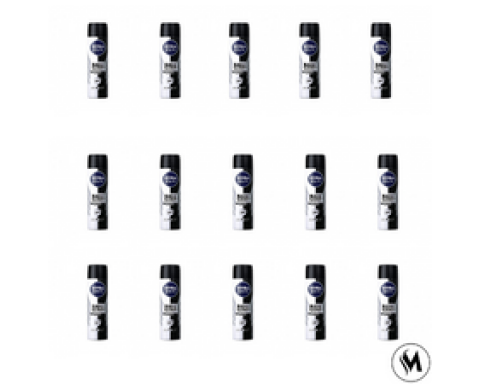 Nivea Invisible Black & White Power Sprey Erkek Deodorant 150 Ml 15 Adet