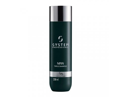 Wella System Professional Man M1 Triple Saç Vücut ve Sakal Şampuanı 250ml Wella System Professional Man M1 Triple Saç Vücut ve Sakal Şampuanı 250ml