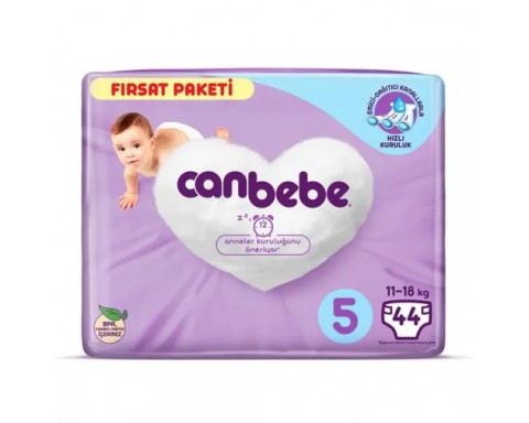 Canbebe Bebek Bezi 5 Beden Junior 11-18 Kg 40Lı Fırsat Paketi