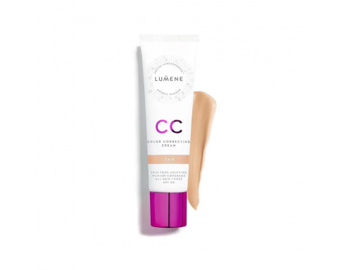 Lumene CC Cream Shade Tan 7 Etkili Renk Dengeleyici CC Krem SPF 20 Koyu
