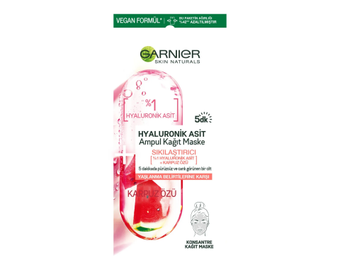 Garnier Taze Karışım Hyaluronik Asit Ampul Kağıt Maske 15g Garnier Taze Karışım Hyaluronik Asit Ampul Kağıt Maske 15g