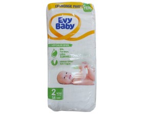 Evy Baby 2 Numara Eko Bebek Bezi Mini 38'li Paket Evy Baby 2 Numara Eko Bebek Bezi Mini 38'li Paket