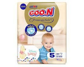 Goon Bebek Bezi Premium Soft 5 Beden Jumbo Paket 28 Adet 12-20 kg