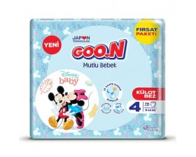 Goon Mutlu Bebek Külot Bebek Bezi 4 Beden 9 ila 4 Kg 78 Li Aylık Fırsat Paket