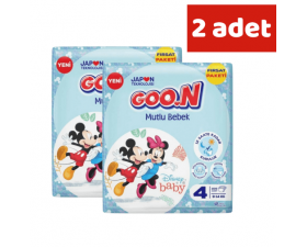 Goon Mutlu Bebek Bebek Bezi 4 Beden 9 ve 14 Kg 100 Lü Aylık Fırsat Paket