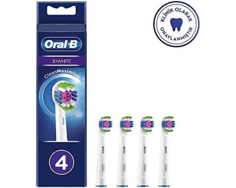 Oral B Şarjlı Diş Fırçası Yedek Başlık 4 lü 3D White