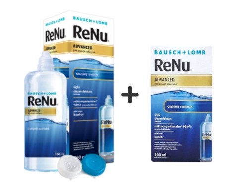 Renu Tanışma Paketi Advanced Lens Solüsyonu 360 ml 100 ml Hediyeli Renu Tanışma Paketi Advanced Lens Solüsyonu 360 ml 100 ml Hediyeli