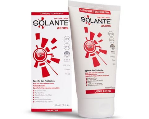 Solante Acnes Spf 50 150 ML Yağsız Güneş Kremi