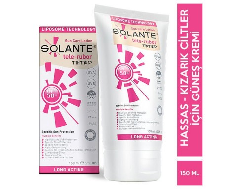 Solante Tele Rubor Tinted Spf 50 150 ML Renkli Güneş Kremi