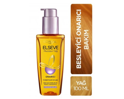 L'Oréal Paris Elseve Mucizevi Onarıcı Bakım Yağı 100 Ml L'Oréal Paris Elseve Mucizevi Onarıcı Bakım Yağı 100 Ml