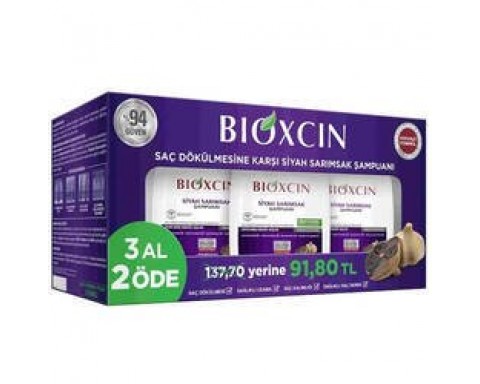 Bioxcin Siyah Sarımsak Şampuanı 3 al 2 öde  Dökülme Önleyici Şampuan