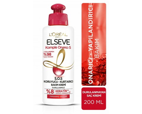 L'Oréal Paris Elseve SOS Koruyucu Bakım Kremi 200 Ml L'Oréal Paris Elseve SOS Koruyucu Bakım Kremi 200 Ml