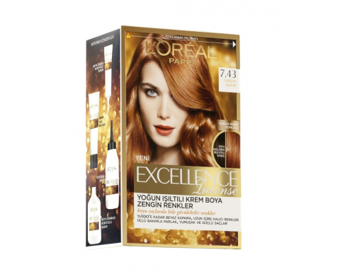 Loreal Excell Intense 7 43 Tarçın Bakır Saç Boyası Loreal Excell Intense 7 43 Tarçın Bakır Saç Boyası