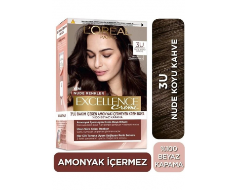Loreal Excell Nude Drk 3U Koyu Kahve Saç Boyası