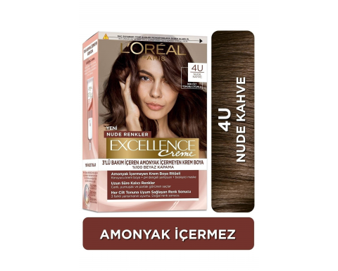Loreal Excell Nude Brown 4U Nude Kahve Loreal Excell Nude Brown 4U Nude Kahve